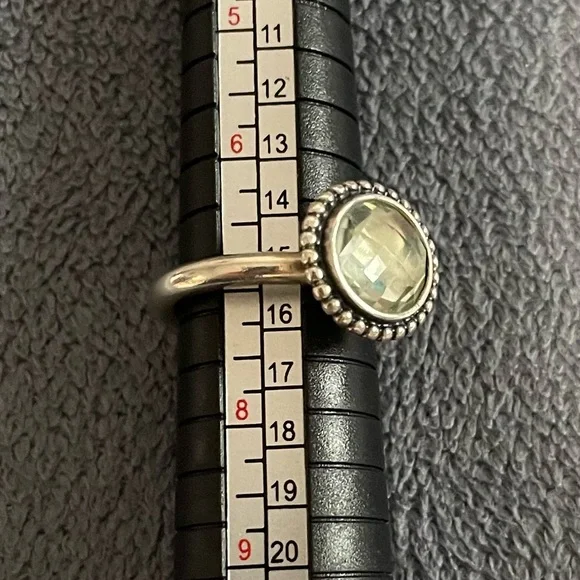 PANDORA Autumn Skies Stackable Ring with Green Amethyst. Size 7. - Picture 5 of 6